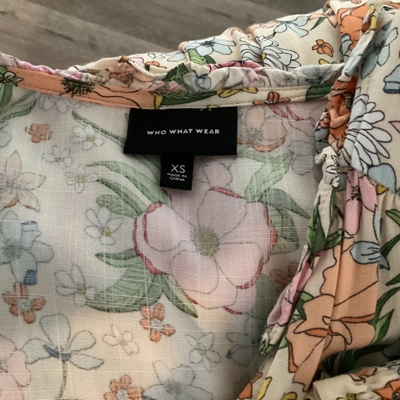 Who What Wear Floral Dress, Size XS, Color Multi Colored - Picture 3 of 3